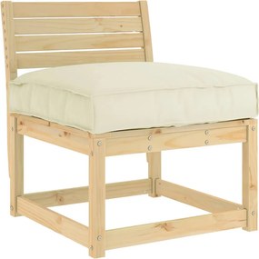 vidaXL Μαξιλάρι Ύφασμα Όξφορντ Κρεμ 80 x 80 x 12 cm