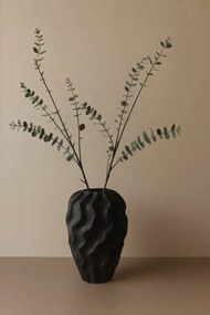 Stewehome Βάζο από κεραμικό σε κρεμ χρώμα Μαύρο