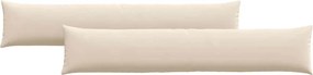 vidaXL Μαξιλάρι Καναπέ 2 pcs Μπεζ 200 x 40 εκ. ύφασμα