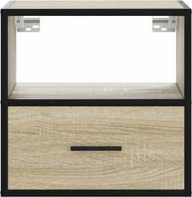 vidaXL Επίτοιχο κομοδίνο Sonoma Oak 40x31x39,5 cm