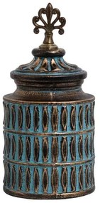 Βάζο 818696 373-121-638 16x16x34cm Bronze-Turquoise Ceramic