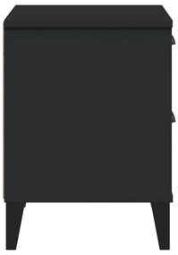 vidaXL Κομοδίνο VIKEN Μαύρο από Επεξεργασμένο Ξύλο