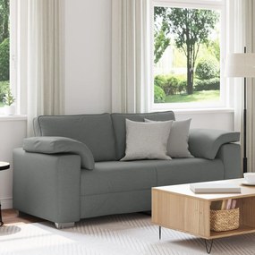 Καναπέδες Loveseat Σκούρο Γκρι 140 εκ Υφάσματος
