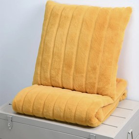 Κουβέρτα Καναπέ Fleece (130x160) S-F Fluffy Moutarde P2B344001