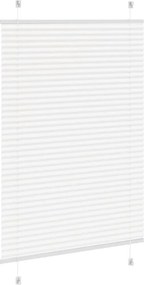 vidaXL Πλισέ περσίδα Λευκό 95x100 cm Πλάτος υφάσματος 94,4 cm
