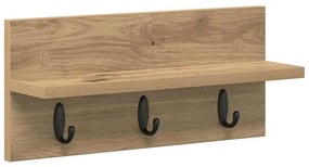 vidaXL Τοίχου Κρεμάστρα με ράφι artisan δρυς 40 x 10.5 x 18 εκ