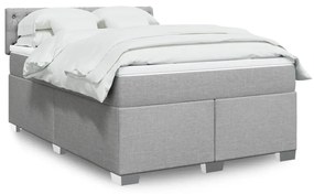 ΚΡΕΒΑΤΙ BOXSPRING ΜΕ ΣΤΡΩΜΑ ΑΝΟΙΧΤΟ ΓΚΡΙ 140X190 ΕΚ. ΥΦΑΣΜΑΤΙΝΟ 3288190