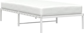 vidaXL Πλαίσιο Κρεβατιού Λευκό 100 x 190 εκ. Μεταλλικό