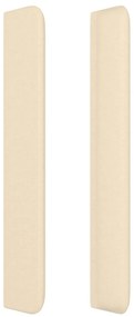 vidaXL Κεφαλάρι με Πτερύγια Κρεμ 203x16x118/128 εκ. Υφασμάτινο