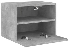 vidaXL Έπιπλα Τοίχου Τηλ. 2 τεμ. Γκρι Σκυρ. 40x30x30εκ. Επεξ. Ξύλο