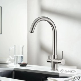 Eurorama FILTER TAP Μπαταρίας Κουζίνας για σύνδεση με ντεπόζιτο Inox Finish