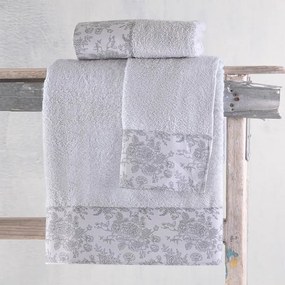 Πετσέτες Μπάνιου (Σετ 3τμχ) Rythmos Bendetta Grey 500gsm Γκρι ΣΥΣΚΕΥΑΣΙΑ ΣΑΚΟΥΛΑ