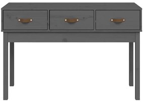 vidaXL Τραπέζι Κονσόλα Γκρί 114x40x75 εκ. από Μασίφ Ξύλο Πεύκου