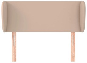 vidaXL Κεφαλάρι με Πτερύγια Καπουτσίνο 93x23x78/88 εκ. Συνθετικό Δέρμα