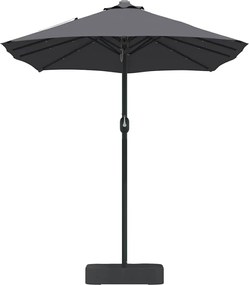 vidaXL Ομπρέλα Κήπου Ανθρακί 385 x 209 x 244 εκατοστά Πολυεστέρας