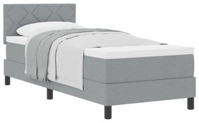 vidaXL Κρεβάτι με Στρώμα Γκρι 80x200 εκ. Υφασμάτινο