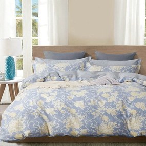 Πάπλωμα Jeena (Σετ 3τμχ) Denim Ρυθμός Queen Size 220x240cm 100% Cotton Satin