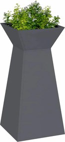 vidaXL Γλάστρα Πυλώνας 2 pcs Ανθρακί 35 x 35 x 73 εκ.