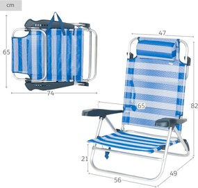 Καρέκλα στην παραλία Aktive 47 x 82 x 49 cm (x2)