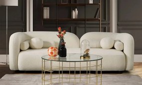 Stewehome Μοντέρνος Καναπές 3 Θέσεων λευκό 235x95x80 cm
