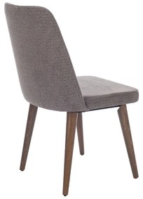 Artekko Milano Καρέκλα με Ξύλινο Καφέ Σκελετό και Καφέ Μπουκλέ Ύφασμα (48x60x90)cm