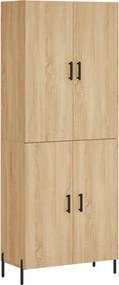 vidaXL Ντουλάπι Sonoma δρυς 69,5 x 34 x 180 εκ. από Επεξεργασμένο Ξύλο