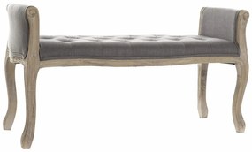 Σκαμπό DKD Home Decor   Φυσικό Σκούρο γκρίζο ξύλο καουτσούκ Καμβάς 109 x 44,5 x 60 cm