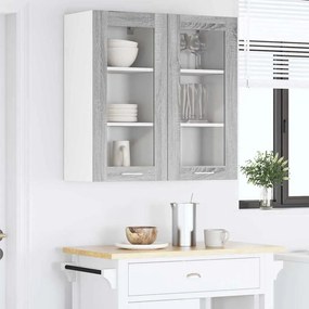 vidaXL Κρεμαστό ντουλάπι Γκρίζο Σονομα 40 x 31 x 80 εκ.