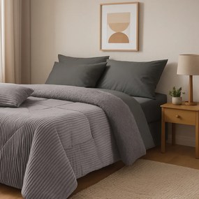 Κουβερτοπάπλωμα Υπέρδιπλο (220x240) Das Home 1365 Grey