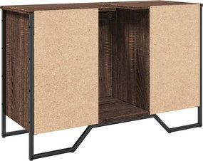 vidaXL Ντουλάπι Νιπτήρα Μπάνιου Καφέ Δρυς 91x35x60 εκ. Επεξ. Ξύλο