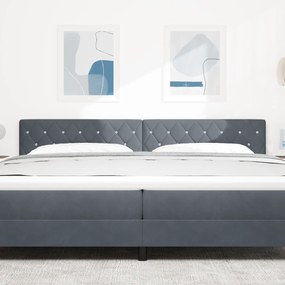 vidaXL κεφαλάρι  με κρύσταλλα και γκρι βελούδο 200 cm