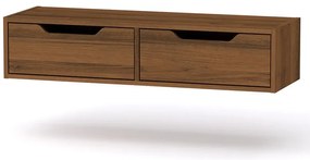 Κονσόλα-τουαλέτα Alberto pakoworld κρεμαστή καρυδί 100x32.5x22εκ