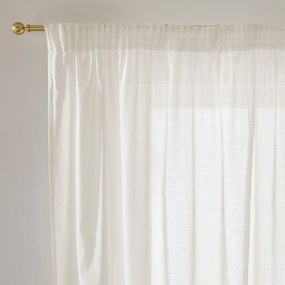 Διαφανής κουρτίνα με σχέδιο, βαμβακερή με τρέσα, Cisali