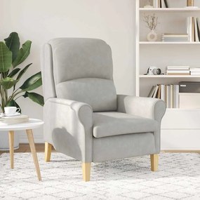 vidaXL Πολυθρόνα Ανοιχτό γκρι 76 x 94 x 102 εκ. Μικροΐνες