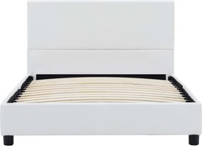 vidaXL Πλαίσιο Κρεβατιού Λευκό 90 x 200 εκ. από Συνθετικό Δέρμα