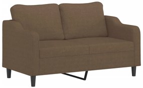 vidaXL Καναπές Διθέσιος Καφέ 140 εκ. Υφασμάτινος
