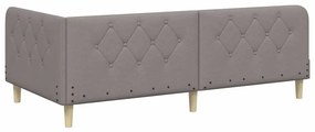 vidaXL Κρεβάτι Γωνίας Taupe 100 x 200 cm ύφασμα