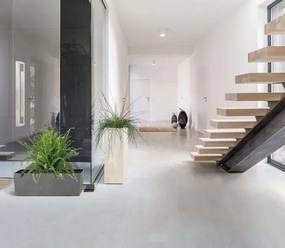 Ζαρντινιέρα γκρι beton effect Y19,5x58x18εκ.