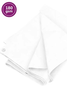 vidaXL Μουσαμάς Λευκός 180 γρ./μ.² 3 x 5 μ. από HDPE