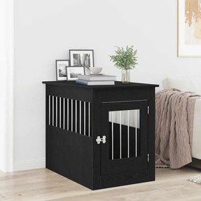 vidaXL Έπιπλα Κλουβιού για Σκύλους Μαύρο Δρυς 80x55x68 εκ. από Τεχνητό Ξύλο