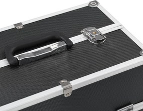 vidaXL Βαλίτσα Μακιγιάζ Μαύρη 38x23x34 εκ. Αλουμινίου