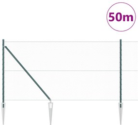 vidaXL Εξάγωνος Φράχτης Πράσινος 1x50 μ Χάλυβας