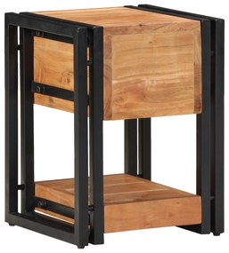 vidaXL Κομοδίνο 30x30x40 εκ Μασίφ Ξύλο Ακακίας