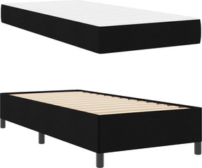 vidaXL Κρεβάτι με ελατήρια Μαύρο 80 x 200 cm ύφασμα