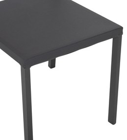 Καρέκλα Αλουμινίου Ανθρακί με Rattan και Textline 46x55,5x83 Υ Εκ.
