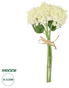 GloboStar® Artificial Garden WHITE HYACINTH BOUQUET 21351 Τεχνητό Διακοσμητικό Μπουκέτο Λευκός Υάκυνθος Y30cm