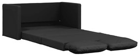 vidaXL Καναπές-Κρεβάτι Δαπέδου 2 σε 1 Μαύρο 112x174x55 εκ. Συνθ. Δέρμα