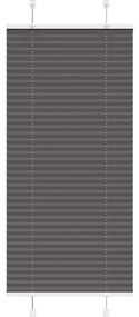 vidaXL Πλισέ περσίδα Μαύρο 55x150 cm Πλάτος υφάσματος 54,4 cm