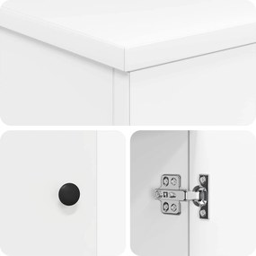 vidaXL Καθρέφτης μπάνιου με νιπτήρα Λευκό 54 x 35 x 83 εκ