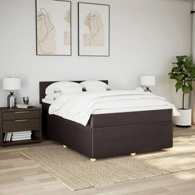 ΚΡΕΒΑΤΙ BOXSPRING ΜΕ ΣΤΡΩΜΑ ΣΚΟΥΡΟ ΚΑΦΕ 140X190 ΕΚ. ΥΦΑΣΜΑΤΙΝΟ 3287447